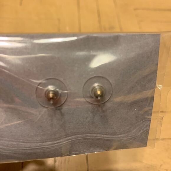 Blue, Coral, Cream & Tan Cabochon Earrings - Picture 3 of 4